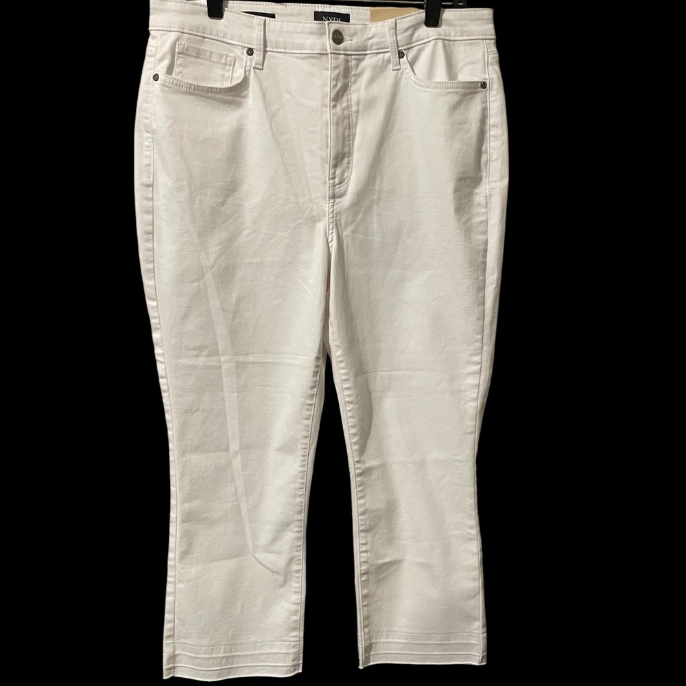 NYDJ Chloe Capri - Lift X Tuck Technology Stretch White Size 12 NWT